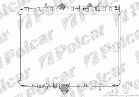 Polcar 2332086X - Радиатор, охлаждение двигателя autosila-amz.com