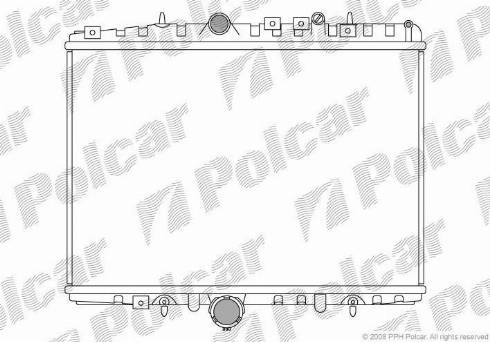 Polcar 233208-1 - Радиатор, охлаждение двигателя autosila-amz.com