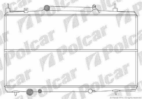 Polcar 2332083X - Радиатор, охлаждение двигателя autosila-amz.com