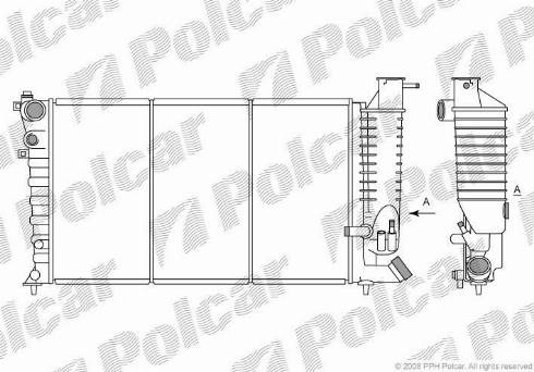 Polcar 2324084X - Радиатор, охлаждение двигателя autosila-amz.com