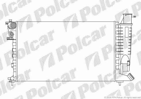 Polcar 232408A7 - Радиатор, охлаждение двигателя autosila-amz.com