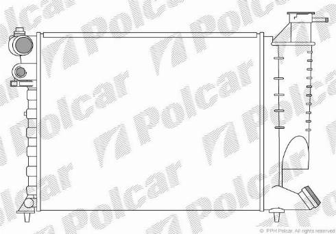 Polcar 232408-1 - Радиатор, охлаждение двигателя autosila-amz.com