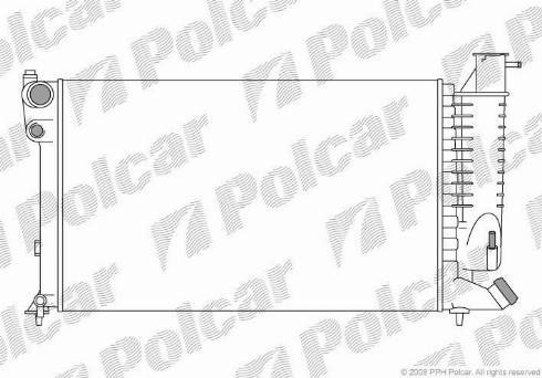 Polcar 2324087X - Радиатор, охлаждение двигателя autosila-amz.com