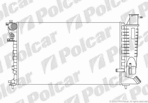 Polcar 232408A9 - Радиатор, охлаждение двигателя autosila-amz.com