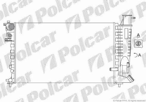 Polcar 232408A4 - Радиатор, охлаждение двигателя autosila-amz.com