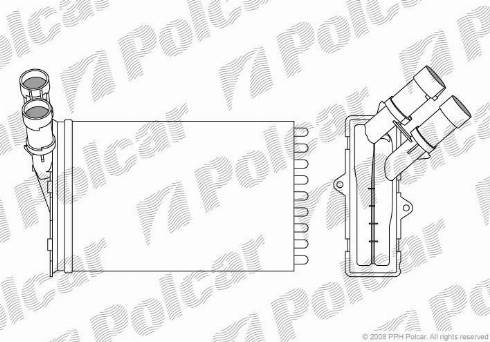 Polcar 2324N81X - Теплообменник, отопление салона autosila-amz.com