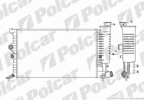 Polcar 2325082X - Радиатор, охлаждение двигателя autosila-amz.com