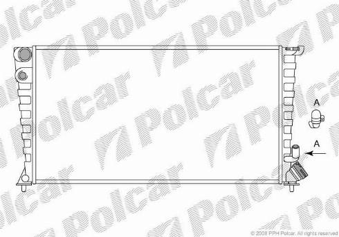 Polcar 2326084X - Радиатор, охлаждение двигателя autosila-amz.com