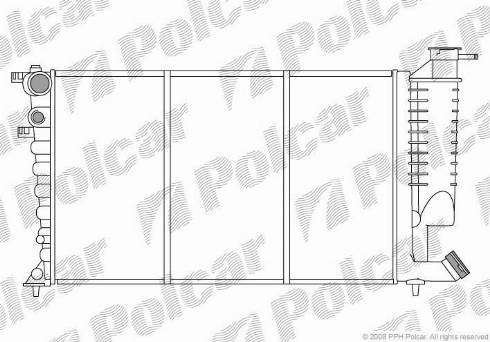 Polcar 2326086X - Радиатор, охлаждение двигателя autosila-amz.com