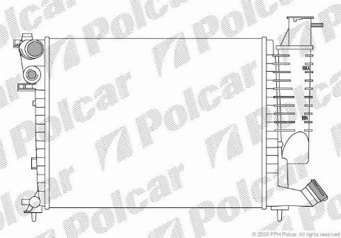 Polcar 232608-3 - Радиатор, охлаждение двигателя autosila-amz.com