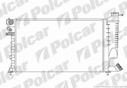 Polcar 2326082X - Радиатор, охлаждение двигателя autosila-amz.com