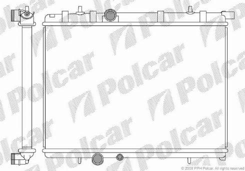 Polcar 2328084X - Радиатор, охлаждение двигателя autosila-amz.com
