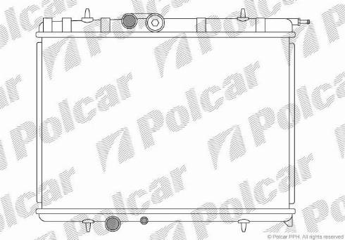 Polcar 232808-4 - Радиатор, охлаждение двигателя autosila-amz.com