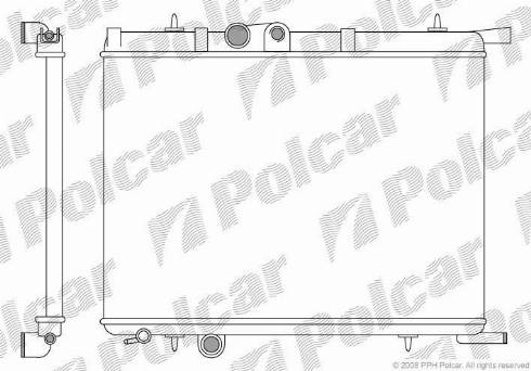 Polcar 2328081X - Радиатор, охлаждение двигателя autosila-amz.com