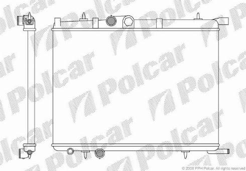 Polcar 232808-1 - Радиатор, охлаждение двигателя autosila-amz.com