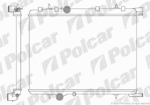 Polcar 2328083X - Радиатор, охлаждение двигателя autosila-amz.com