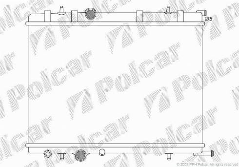 Polcar 232808-3 - Радиатор, охлаждение двигателя autosila-amz.com
