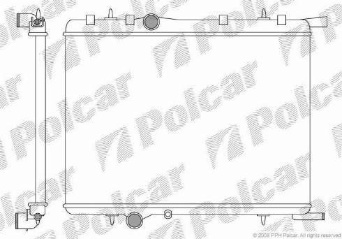 Polcar 2328082X - Радиатор, охлаждение двигателя autosila-amz.com