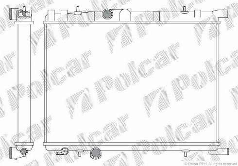 Polcar 232808A2 - Радиатор, охлаждение двигателя autosila-amz.com