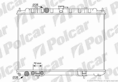 Polcar 2746083K - Радиатор, охлаждение двигателя autosila-amz.com