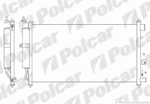 Polcar 2758K8C2 - Конденсатор кондиционера autosila-amz.com