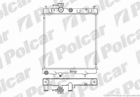 Polcar 2705081K - Радиатор, охлаждение двигателя autosila-amz.com