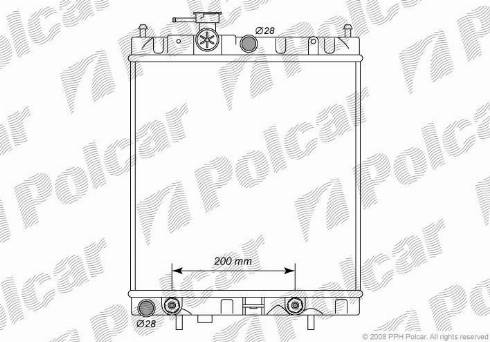 Polcar 2705083K - Радиатор, охлаждение двигателя autosila-amz.com