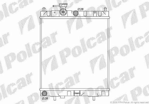 Polcar 2705082K - Радиатор, охлаждение двигателя autosila-amz.com