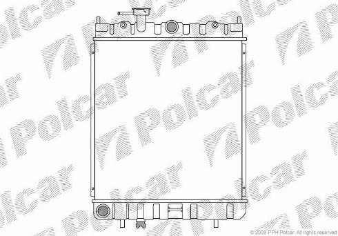 Polcar 270508-2 - Радиатор, охлаждение двигателя autosila-amz.com