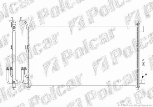 Polcar 2707K8C1S - Конденсатор кондиционера autosila-amz.com