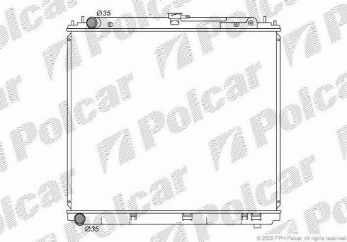 Polcar 2782081K - Радиатор, охлаждение двигателя autosila-amz.com