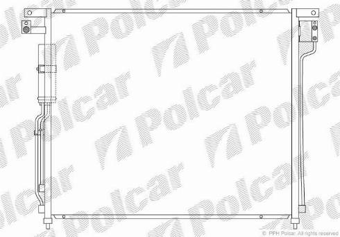 Polcar 2782K8C2 - Конденсатор кондиционера autosila-amz.com