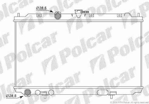 Polcar 2734084K - Радиатор, охлаждение двигателя autosila-amz.com