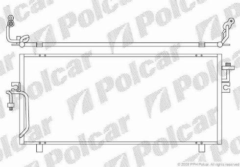 Polcar 2732K8C1S - Конденсатор кондиционера autosila-amz.com