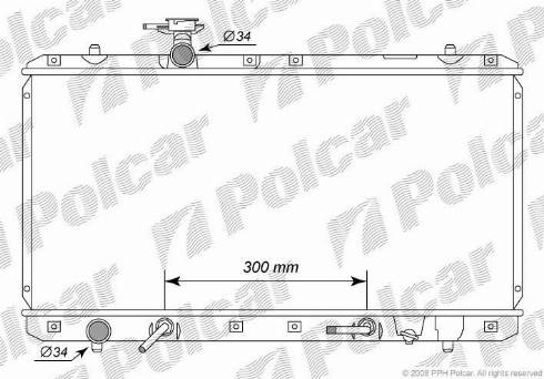 Polcar 7414082K - Радиатор, охлаждение двигателя autosila-amz.com