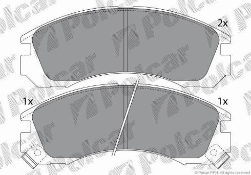 Polcar IE140979 - Тормозные колодки, дисковые, комплект autosila-amz.com