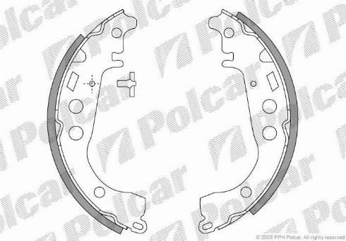 Polcar LS1854 - Комплект тормозных колодок, барабанные autosila-amz.com