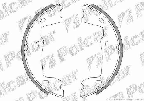 Polcar LS1381 - Комплект тормозов, ручник, парковка autosila-amz.com