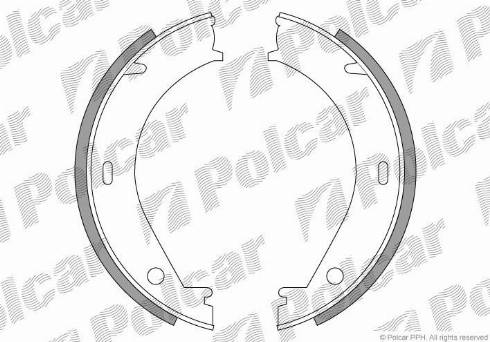 Polcar LS1704 - Комплект тормозов, ручник, парковка autosila-amz.com