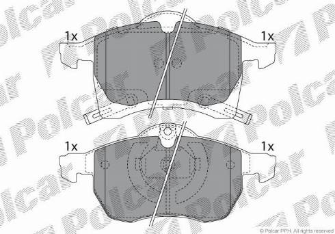 Polcar S70-0028 - Тормозные колодки, дисковые, комплект autosila-amz.com