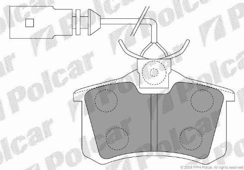 Polcar S70-1057 - Тормозные колодки, дисковые, комплект autosila-amz.com