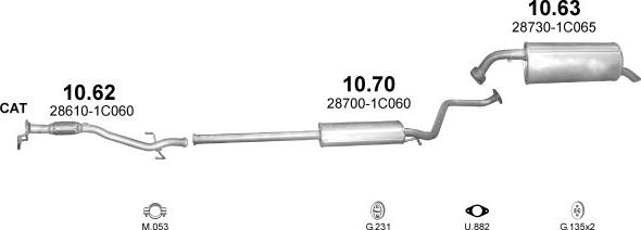 Polmo POLMO99631 - Система выпуска ОГ autosila-amz.com