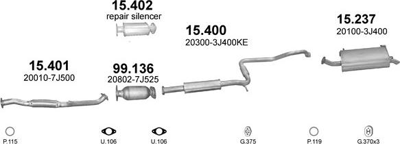 Polmo POLMO40046 - Система выпуска ОГ autosila-amz.com