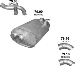 Polmo POLMO00525 - Система выпуска ОГ autosila-amz.com