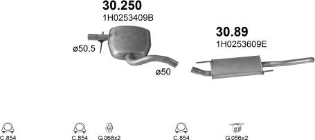 Polmo POLMO01933 - Система выпуска ОГ autosila-amz.com