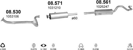 Polmo POLMO01645 - Система выпуска ОГ autosila-amz.com