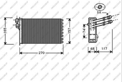 Prasco AD016H005 - Теплообменник, отопление салона autosila-amz.com