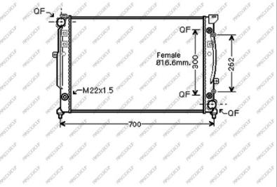 Prasco AD017R017 - Радиатор, охлаждение двигателя autosila-amz.com