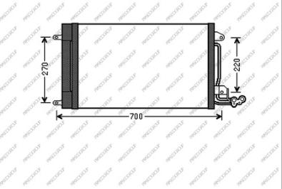 Prasco AD120C001 - Конденсатор кондиционера autosila-amz.com