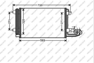 Prasco AD320C001 - Конденсатор кондиционера autosila-amz.com